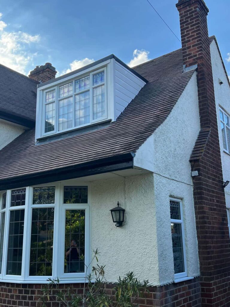 This is a photo of a dormer window which has just had some repairs carried out where the roof and the dormer meet. Works carried out by Bolsover Roofing Repairs